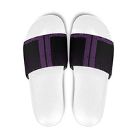 New Zealand Maori Kowhaiwhai Slide Sandals Waiporoporo Maui and Mangopare LT9 Purple - Polynesian Pride
