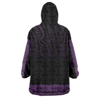 New Zealand Maori Kowhaiwhai Wearable Blanket Hoodie Waiporoporo Maui and Mangopare LT9 - Polynesian Pride