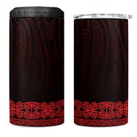 New Zealand Maori Kowhaiwhai 4 in 1 Can Cooler Tumbler Whero Maui and Mangopare LT9 One Size: 16 oz Red - Polynesian Pride