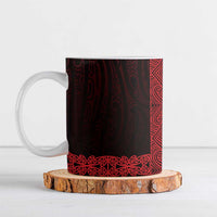New Zealand Maori Kowhaiwhai Ceramic Mug Whero Maui and Mangopare - Polynesian Pride