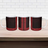 New Zealand Maori Kowhaiwhai Ceramic Mug Whero Maui and Mangopare - Polynesian Pride