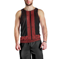 New Zealand Maori Kowhaiwhai Men Tank Top Whero Maui and Mangopare LT9 - Polynesian Pride