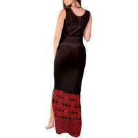 New Zealand Maori Kowhaiwhai Tank Maxi Dress Whero Maui and Mangopare LT9 - Polynesian Pride