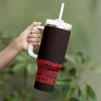New Zealand Maori Kowhaiwhai Tumbler With Handle Whero Maui and Mangopare LT9 - Polynesian Pride