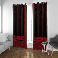 New Zealand Maori Kowhaiwhai Window Curtain Whero Maui and Mangopare