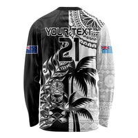 Custom Fiji New Zealand Long Sleeve Shirt Maori mix Tapa Pattern Version LT9 - Polynesian Pride