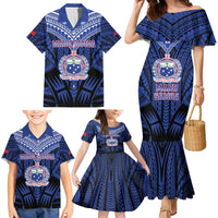 Custom Manu Samoa Sevens Rugby Family Matching Mermaid Dress and Hawaiian Shirt Samoan Tribal Tattoo LT9 - Polynesian Pride