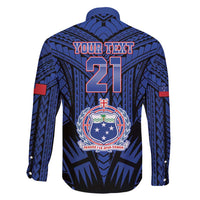 Custom Manu Samoa Sevens Rugby Family Matching Off Shoulder Maxi Dress and Hawaiian Shirt Samoan Tribal Tattoo LT9 - Polynesian Pride