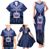 Custom Manu Samoa Sevens Rugby Family Matching Tank Maxi Dress and Hawaiian Shirt Samoan Tribal Tattoo LT9 - Polynesian Pride
