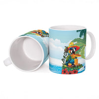 Funny Parrot Margarita Five O'clock Somewhere Ceramic Mug