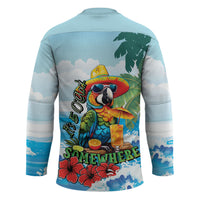 Funny Parrot Margarita Five O'clock Somewhere Hockey Jersey
