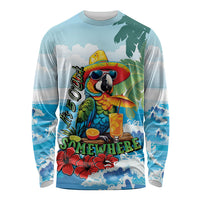 Funny Parrot Margarita Five O'clock Somewhere Long Sleeve Shirt