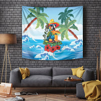 Funny Parrot Margarita Five O'clock Somewhere Tapestry