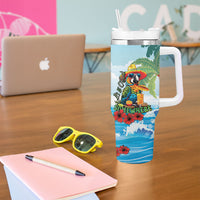Funny Parrot Margarita Five O'clock Somewhere Tumbler With Handle