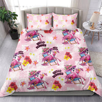 Hawaii Flamingo Hello Summer Bedding Set Hawaiian Quilt Pattern