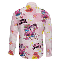 Hawaii Flamingo Hello Summer Family Matching Summer Maxi Dress and Hawaiian Shirt Hawaiian Quilt Pattern LT9 Son's Shirt Pink - Polynesian Pride