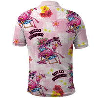 Hawaii Flamingo Hello Summer Polo Shirt Hawaiian Quilt Pattern LT9 - Polynesian Pride