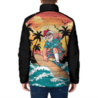 Vintage Santa Claus Surfing Summer Padded Jacket Mele Kalikimaka i Iulai!