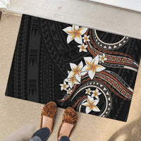 Vintage Plumeria Pacific Floral Rubber Doormat