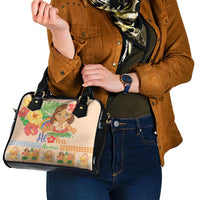 Kawaii Hula Girls Shoulder Handbag Aloha Hibiscus Flowers