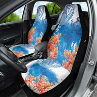 Hibiscus Turtle Tattoo Coral Reef Car Seat Cover with Polynesian Tribal LT9 - Polynesian Pride