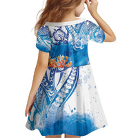 Hibiscus Turtle Tattoo Coral Reef Family Matching Off The Shoulder Long Sleeve Dress and Hawaiian Shirt with Polynesian Tribal LT9 - Polynesian Pride