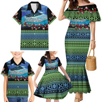 Personalised Fiji Viti Levu Family Matching Mermaid Dress and Hawaiian Shirt Tagimoucia and Tapa Tribal Pattern LT9 - Polynesian Pride