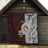 Personalised Tonga Constitution Day 1875 Quilt Polynesian Tribal Tattoo