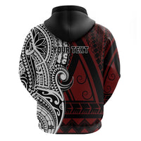 Personalised Tonga Constitution Day 1875 Zip Hoodie Polynesian Tribal Tattoo