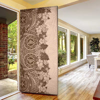 Polynesia Door Cover Hibiscus Hawaiian Tribal Tattoo Retro Pink Pastel LT9 - Polynesian Pride