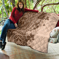 Polynesia Quilt Hibiscus and Hawaiian Tribal Tattoo Retro Style Pink Pastel LT9 - Polynesian Pride