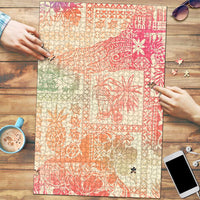 Hawaii Sweat Pink Ombre Puzzle Aloha Tribal Pattern - Polynesian Pride