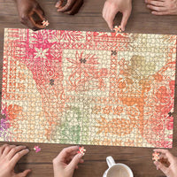 Hawaii Sweat Pink Ombre Puzzle Aloha Tribal Pattern - Polynesian Pride