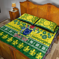 Personalised Cook Islands Christmas Quilt Bed Set Santa Beach Meri Kiritimiti LT9 - Polynesian Pride