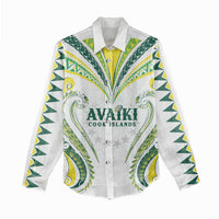Custom Rugby Cook Islands Avaiki Women Casual Shirt White Kuki Airani Tribal Maori Inspired LT9 - Polynesian Pride