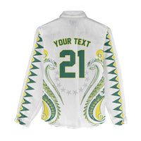 Custom Rugby Cook Islands Avaiki Women Casual Shirt White Kuki Airani Tribal Maori Inspired LT9 - Polynesian Pride