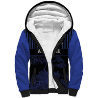 Custom Oceania Football NZ Auckland Sherpa Hoodie Minimal City Map Style