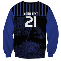 Custom Oceania Football NZ Auckland Sweatshirt Minimal City Map Style