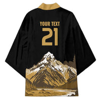 Custom Oceania Football NZ South Island Kimono Minimal Mount Cook Silhouette LT9 - Polynesian Pride