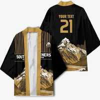 Custom Oceania Football NZ South Island Kimono Minimal Mount Cook Silhouette LT9 - Polynesian Pride