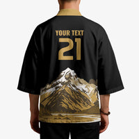 Custom Oceania Football NZ South Island Kimono Minimal Mount Cook Silhouette LT9 - Polynesian Pride