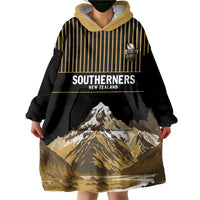 Custom Oceania Football NZ South Island Wearable Blanket Hoodie Minimal Mount Cook Silhouette