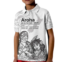 Aroha Maori Language Kid Polo Shirt Te Reo Maori Inspired Art