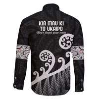 Kia Mau Ki To Ukaipo Family Matching Off The Shoulder Long Sleeve Dress and Hawaiian Shirt Te Reo Maori Koru Fern Art LT9 - Polynesian Pride