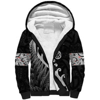 Kia Ora Maori Language Sherpa Hoodie Te Reo Maori Koru Fern Art LT9 Unisex Black - Polynesian Pride