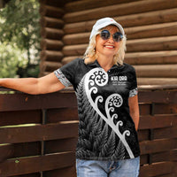 Kia Ora Maori Language Women Polo Shirt Te Reo Maori Koru Fern Art