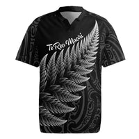 New Zealand Te Reo Mori Rugby Jersey Simple Black Fern LT9 Black - Polynesian Pride