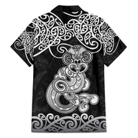 Te Reo Maori Tiki Inspired Art Family Matching Off The Shoulder Long Sleeve Dress and Hawaiian Shirt LT9 - Polynesian Pride
