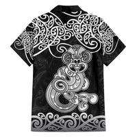 Te Reo Maori Tiki Inspired Art Family Matching Off Shoulder Maxi Dress and Hawaiian Shirt LT9 - Polynesian Pride
