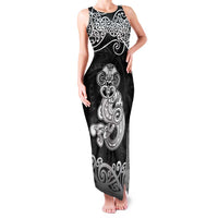 Te Reo Maori Tiki Inspired Art Family Matching Tank Maxi Dress and Hawaiian Shirt